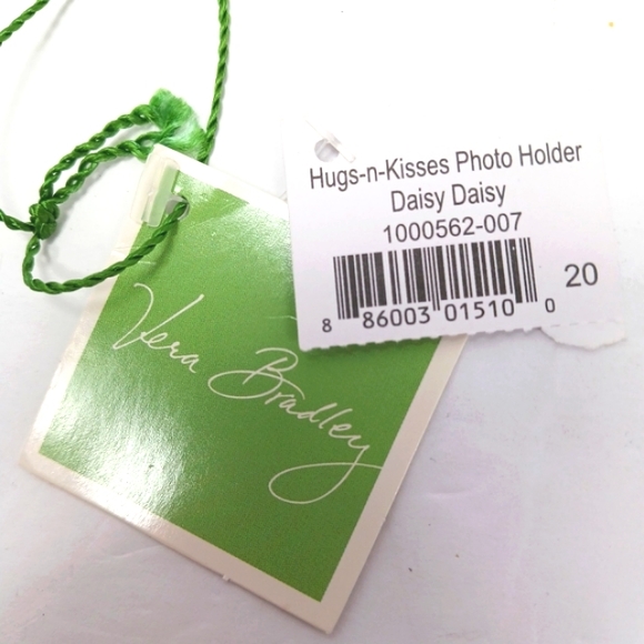 VERA BRADLEY Hugs & Kisses Photo Holder 2008 Daisy Daisy Pattern NWT - Picture 5 of 8